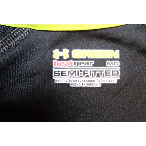 Womens Under Armour Semi-Fitted HeatGear Short Sleeve Shirt MD Medium Black - Picture 2 of 4